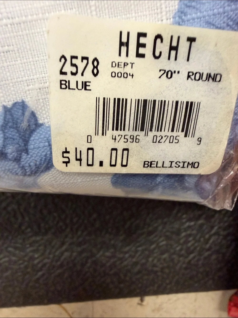 Blue Floral Tablecloth - Blue/White
